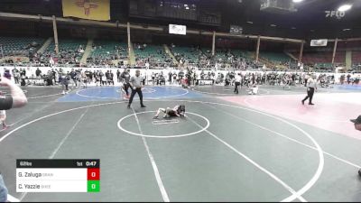 62 lbs Quarterfinal - Gunnar Zaluga, Grant County Elite WC vs Checotah Yazzie, Sheepcamp WC