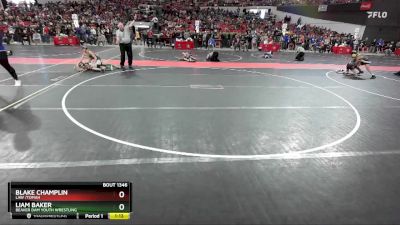 100 lbs Cons. Round 2 - Blake Champlin, LAW /TOMAH vs Liam Baker, Beaver Dam Youth Wrestling