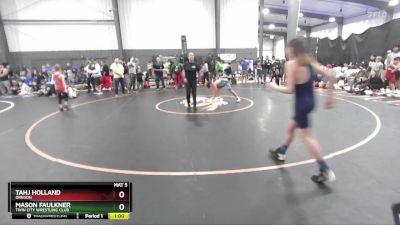 98 lbs Round 1 - Tahj Holland, Oregon vs Mason Faulkner, Twin City Wrestling Club