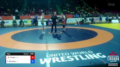 76kg Round 1 - Brianna Fraser, Brock WC vs Vianne Rouleau, Edmonton WC