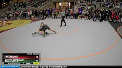 105 lbs Champ. Round 1 - Lincoln Cain, Salem Elite Mat Club vs Quintin Diefenbach, Hermiston Wrestling