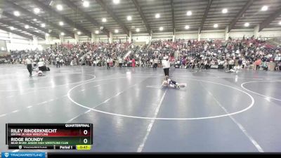 42 lbs Quarterfinal - Riley Rinderknecht, Uintah Jr High Wrestling vs Ridge Roundy, Bear River Junior High Wrestling Club