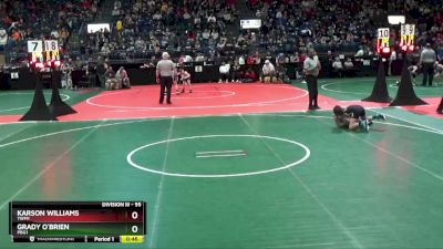 95 lbs Cons. Round 1 - Grady O`Brien, PBG1 vs Karson Williams, TWM1