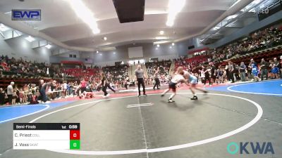 76 lbs Semifinal - Case Priest, Collinsville Cardinal Youth Wrestling vs Josey Voss, Skiatook Youth Wrestling