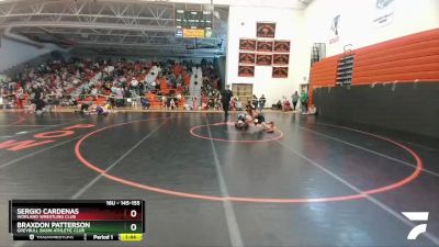 145-155 lbs Round 1 - Sergio Cardenas, Worland Wrestling Club vs Braxdon Patterson, Greybull Basin Athletic Club