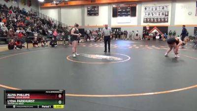 190 lbs Quarterfinal - Aliya Phillips, Prairie, Cedar Rapids vs Lydia Parkhurst, Waterloo West