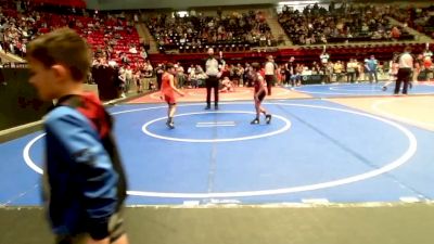 70 lbs Consolation - Mason Cunningham, Barnsdall Youth Wrestling vs Bear Kent, Pawhuska Elks Takedown