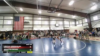 66 lbs Cons. Semi - Brighton Brown, Wasatch vs Lincoln Greenhalgh, Grantsville Wrestling Club