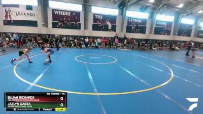 75 lbs Semifinal - Elijah Richards, All American Wrestling Club vs Jazlyn Garza, Amped Wrestling Club