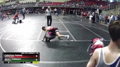 85 lbs Cons. Round 5 - Christian Thomas, Nebraska Boyz vs Brody Overholt, Arlington