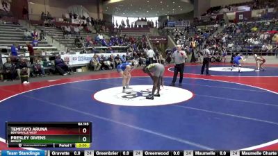 6A 145 lbs Quarterfinal - Presley Givens, Bryant vs Temitayo Aruna, Bentonville West