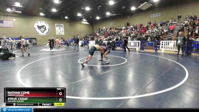 145 lbs Quarterfinal - Nathan Come, Arroyo Grande vs Steve Caday, Calvary Chapel