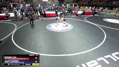 113 lbs Champ. Round 2 - Dominic Day, California Gladiators Wrestling Club vs Gavin Pongsai, Daniel Cormier Wrestling Club