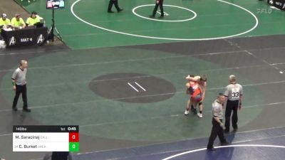 140 lbs Consi Of 32 #2 - Marc Saracinaj, Dallas vs Clayton Burket, Greater Latrobe