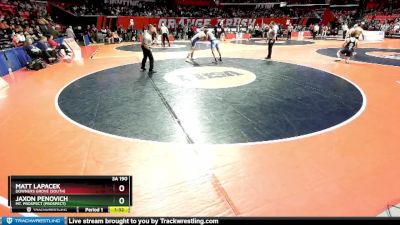 3A 190 lbs Semifinal - Jaxon Penovich, Mt. Prospect (Prospect) vs Matt Lapacek, Downers Grove (South)