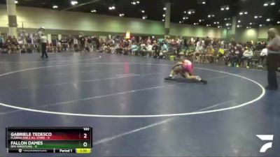 100 lbs Round 1 (16 Team) - Fallon Dames, RPA Wrestling vs Gabriele Tedesco, Florida Girls All Stars