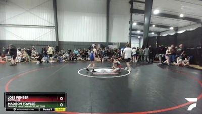 127 lbs Quarterfinal - Joss Pember, Unattached vs Madison Fowler, Thunder Mountain Wrestling Club