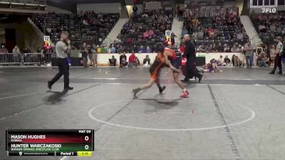 100 lbs Cons. Semi - Mason Hughes, Eureka vs Hunter Warczakoski, Bonner Springs Wrestling Club