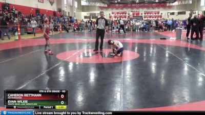 60 lbs Cons. Round 3 - Cameron Rettmann, No Nonsense vs Evan Wilkie, White Bear Lake Wrestling