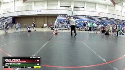 49 lbs Round 4 - Emery Sanders, Contenders Wrestling Academy vs Cooper Tackett, Ohio