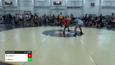 E-190 lbs Round Of 32 - Marcus James, KY vs Jacob Marrs, MI