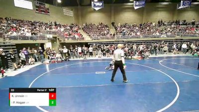 93 lbs Quarterfinal - Peyton Hogan, Uintah Wrestling vs Kel Unrein, Colorado Outlaws