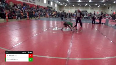 55 lbs Round 3 - Kenley Kierstead-Hahn, Paynesville vs Alice Kohler, Zimmerman Wrestling Club