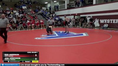 182 lbs Cons. Round 1 - Reid Anderson, Sioux Central vs Adin Verschoor, Kingsley-Pierson