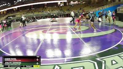 100 lbs Quarterfinal - Aneri Patel, Woodward Academy (GA) vs Joslyn Johnson, Flagler Wrestling Club