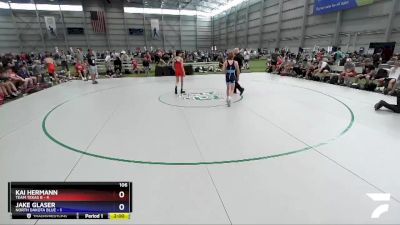 106 lbs Round 5 (6 Team) - Kai Hermann, Team Texas B vs Jake Glaser, North Dakota Blue