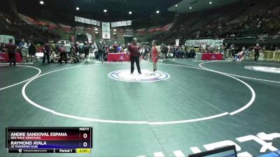 250 lbs Quarterfinal - Raymond Ayala, JG Takedown Club vs Andre Sandoval Espana, Red Wave Wrestling