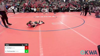 56 lbs Rr Rnd 5 - Nyliah Dinkel, Russell Wrestling Club vs Haven Pohlsander, R.A.W.