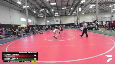 106 lbs 1st Place Match - Robert Garcia, Santa Fe Springs vs Samuel Olivier, Riverside Rascals