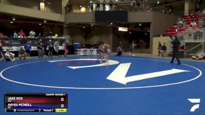 126 lbs Champ. Round 1 - Jake Kos, MN vs Hayes McNeill, OK