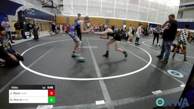 110 lbs Consi Of 4 - Juel Ross, Harrah Little League Wrestling vs Bristol Norris, Standfast