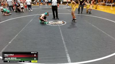 90/95 Round 3 - Jacob Redus, Junior MatDogs Wrestling vs Milo Cole, HCCMS