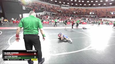 65 lbs Quarterfinal - Leyton Mumm, Lancaster Wrestling Club vs Elaine Sommer, St Croix Falls