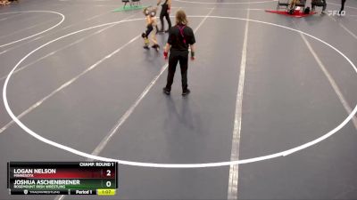 Champ. Round 1 - Joshua Aschenbrener, Rosemount Irish Wrestling vs Logan Nelson, Minnesota