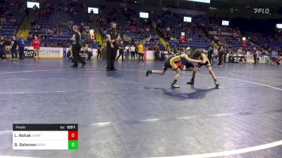 45 lbs Final - Luke Rehak, Thomas Jefferson vs Brock Bateman, Derry