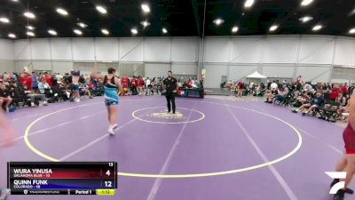 220 lbs Placement Matches (8 Team) - Gunner Wilson, Oklahoma Blue vs Nathan Sandy, Colorado