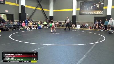 65 lbs Round 1 (4 Team) - Julianna Lasavage, Badger Girls Elite vs Avery Gill, Queens Of The Corn Black