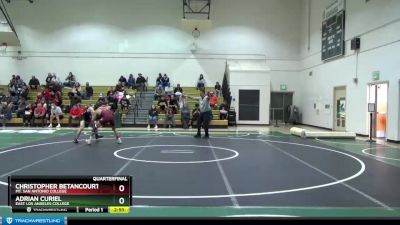 125 lbs Quarterfinal - Christopher Betancourt, Mt. San Antonio College vs Adrian Curiel, East Los Angeles College