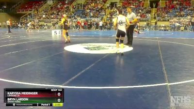 125 lbs Quarterfinal - Bryn Larson, Grand Forks vs Karyssa Meidinger, LaMoure LM