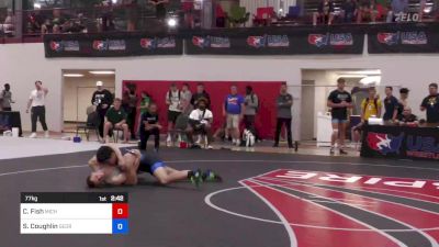 77 kg Semifinal - Caleb Fish, Michigan Wrestling Club vs Sean Coughlin, George Mason