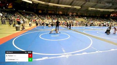 60 lbs Rr Rnd 3 - Beau Fisher, Salina Wrestling Club vs Jaxon Coleman, Checotah Matcats