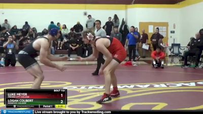 184 lbs Semifinal - Luke Meyer, Fresno City College vs Logan Colbert, Modesto College