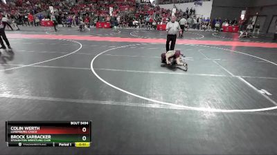 60 lbs Cons. Round 4 - Brock Sarbacker, Stoughton Wrestling Club vs Colin Werth, Luxemburg-Casco