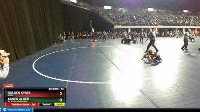 43 lbs Round 4 - Holden Spree, Iowa vs Kanen Alger, DC Elite Wrestling