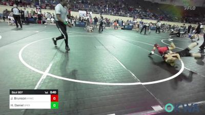 61 lbs Round Of 16 - Jude Brunson, Hilldale Youth Wrestling Club vs Hudson Daniel, Sperry Wrestling Club