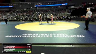 120 lbs Champ. Round 1 - Ty Henderson, Evansville Mater Dei vs William Rader, Terre Haute South